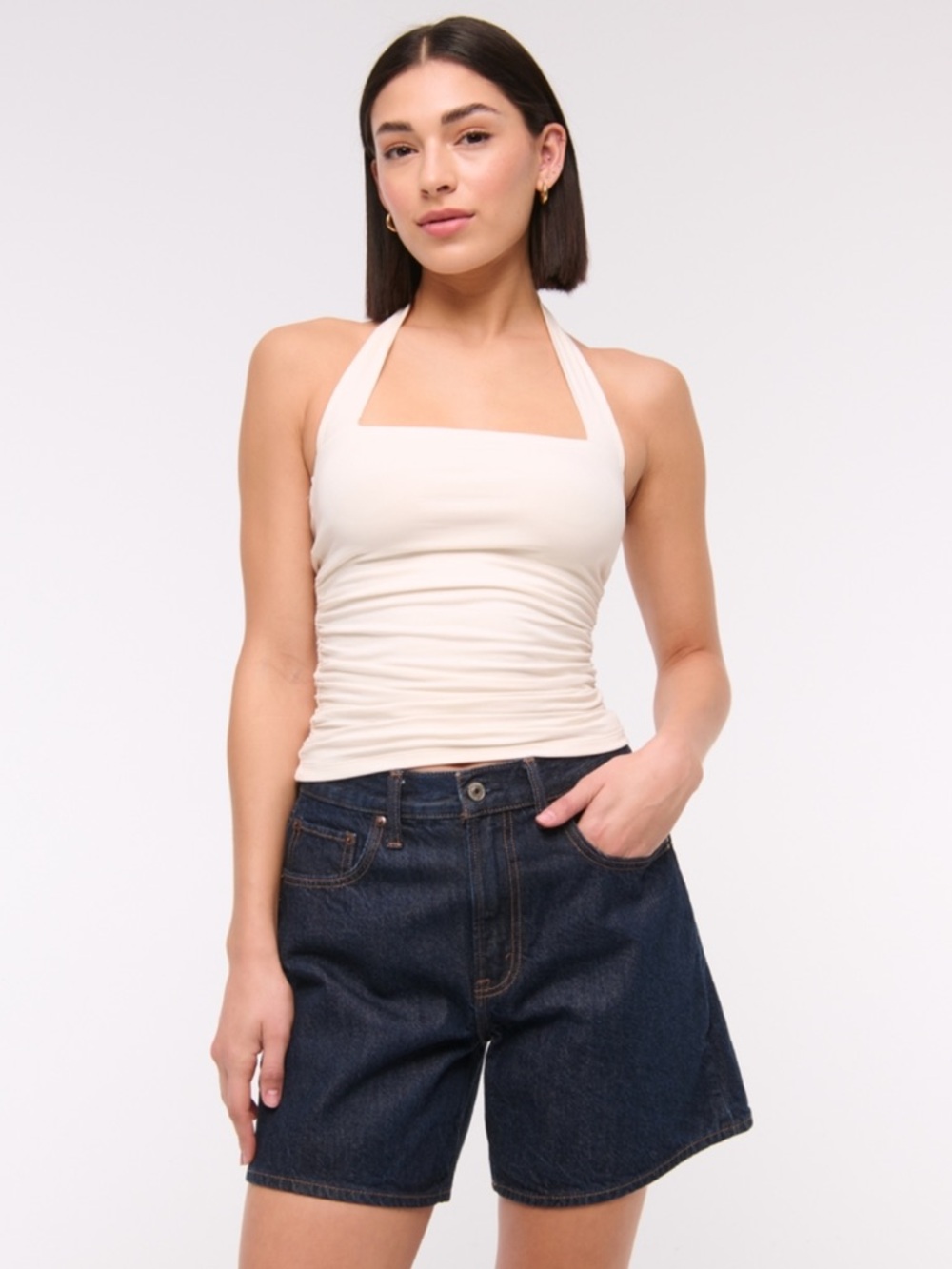 Abercrombie high rise loose shorts